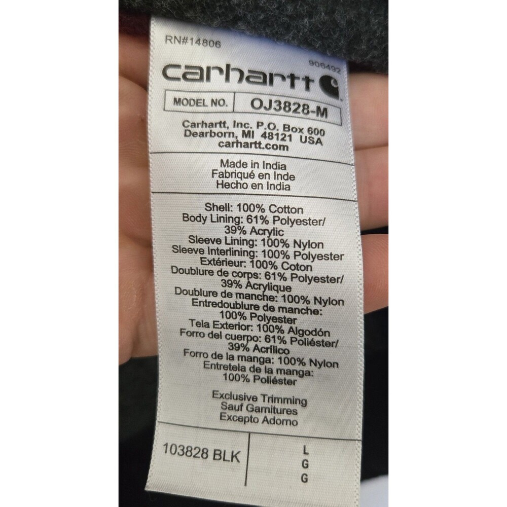 Carhartt Duck Detroit Relaxed Fit blanket Lined Jacket - Picture 14 of 16